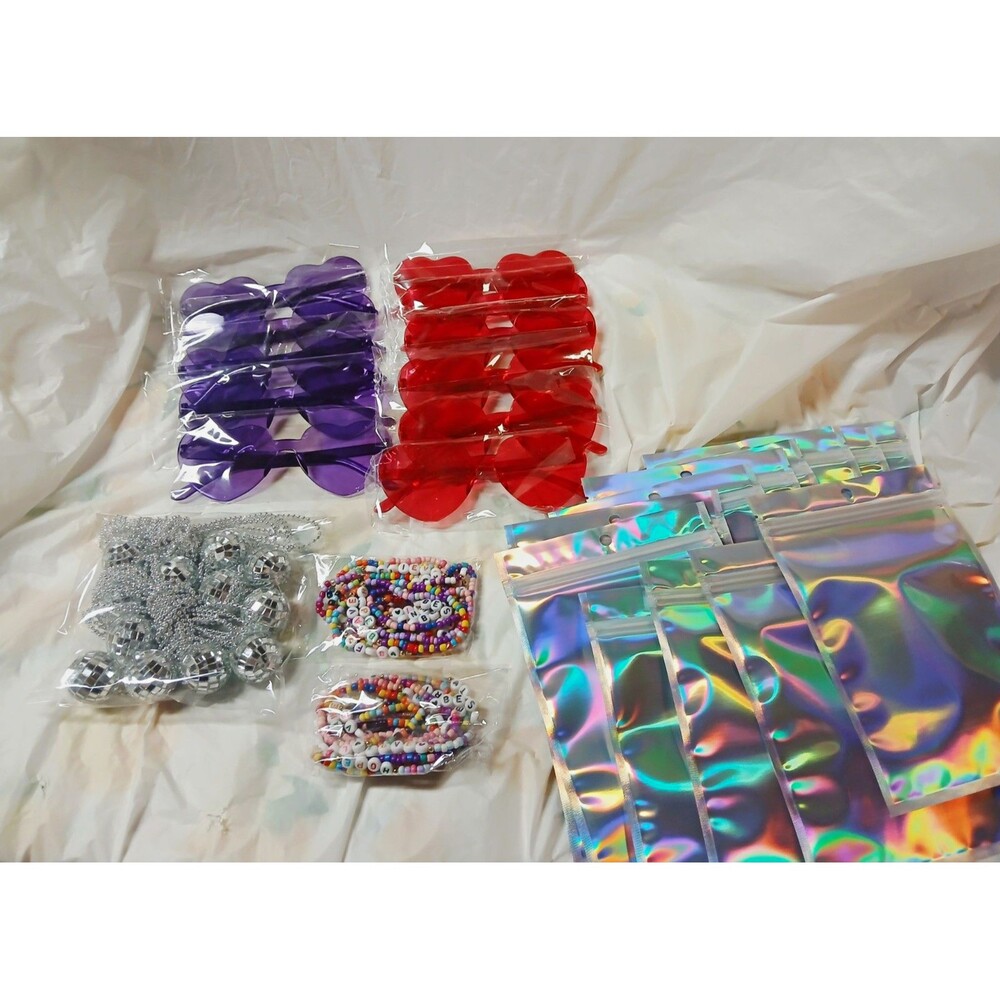 Valentine's Day Party Favor Set Heart Sunglasses Bead Bracelets Disco Balls
